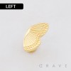 TEXTURED 3D BUTTERLFY WING TOP PUSHIN (THREADLESS) 316L SURGICAL STEEL LABRET SET